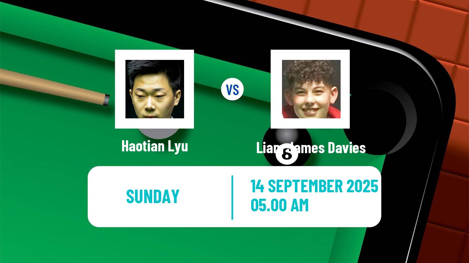 Snooker English Open Haotian Lyu - Liam James Davies