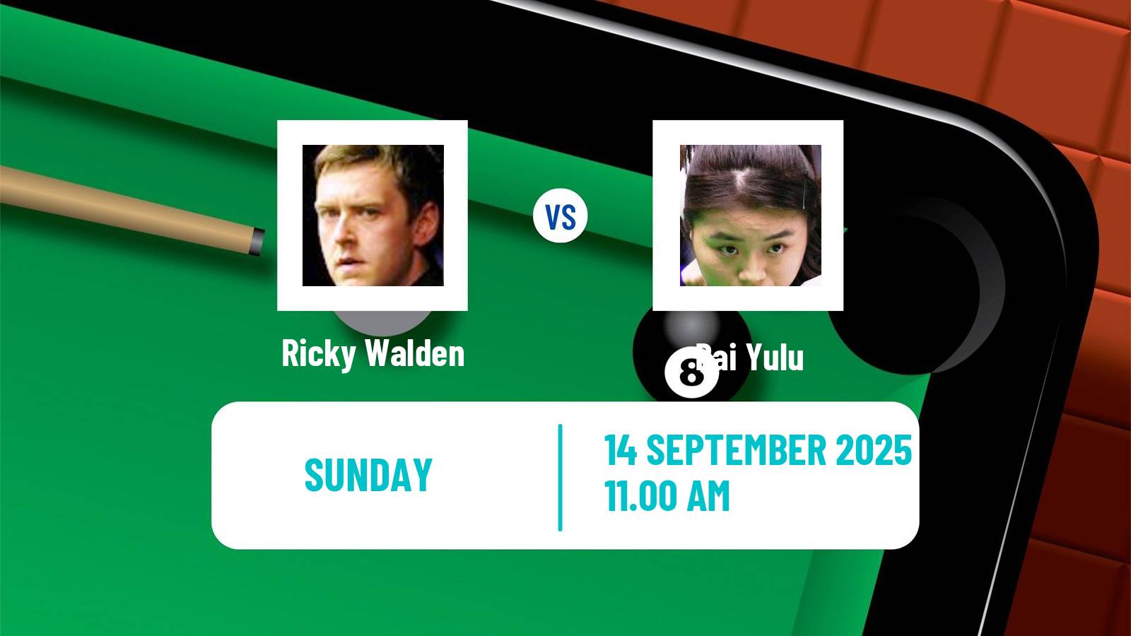 Snooker English Open Ricky Walden - Bai Yulu