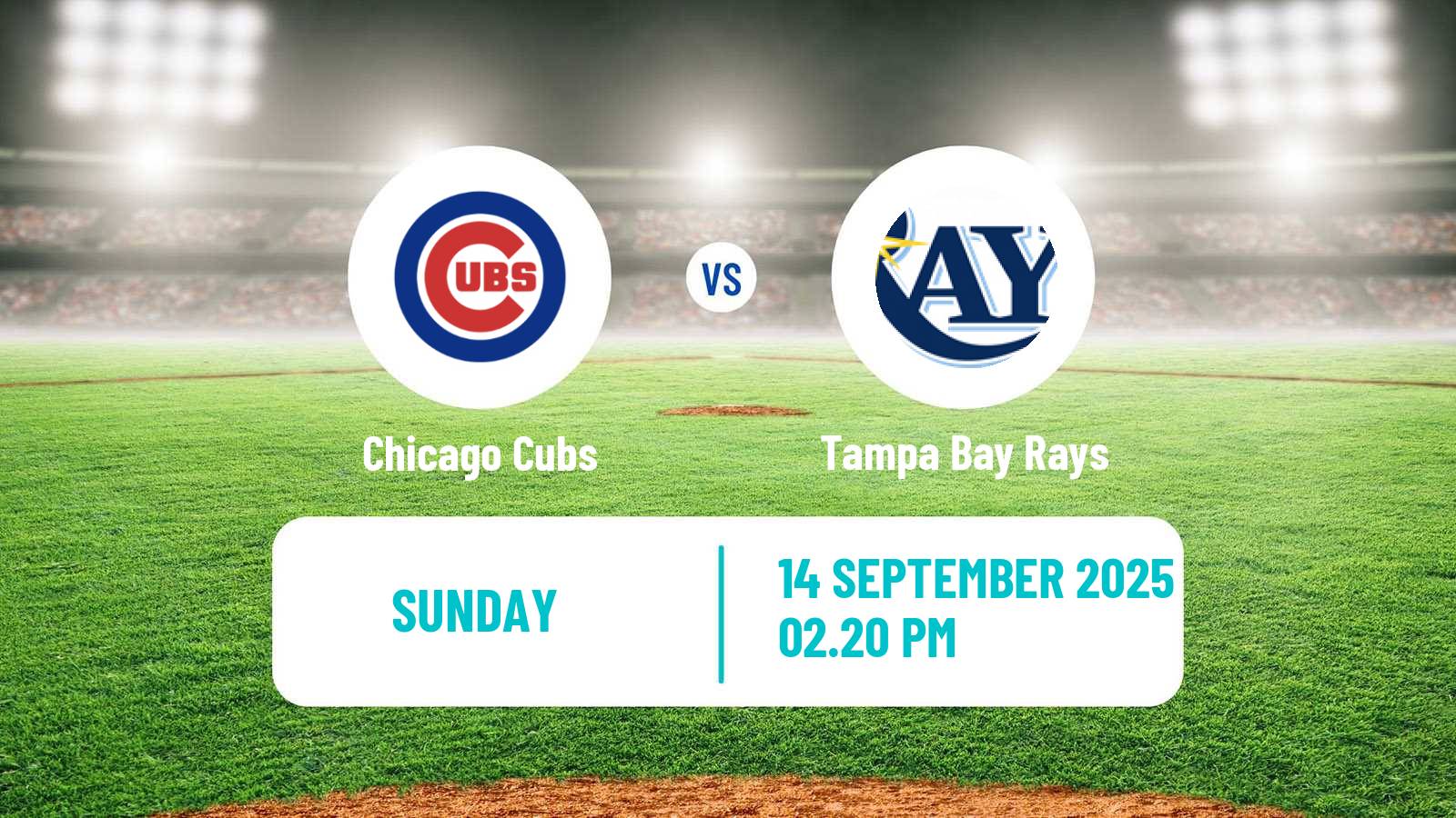 Baseball MLB Chicago Cubs - Tampa Bay Rays