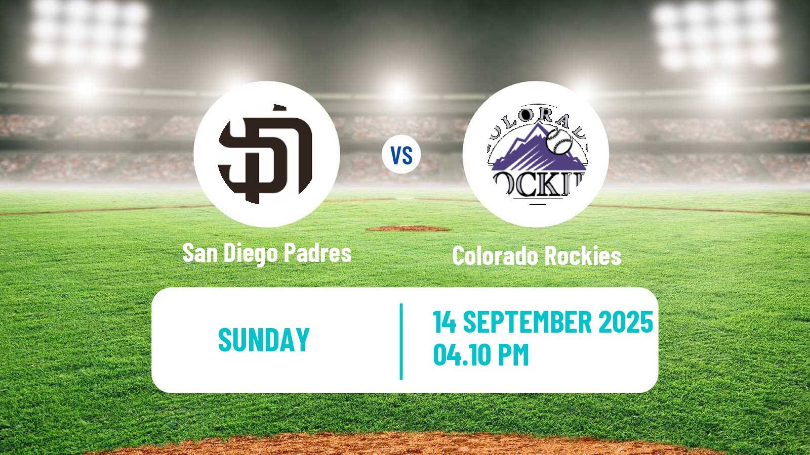 Baseball MLB San Diego Padres - Colorado Rockies