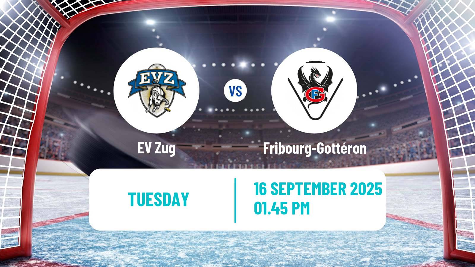 Hockey Swiss National League Hockey EV Zug - Fribourg-Gottéron