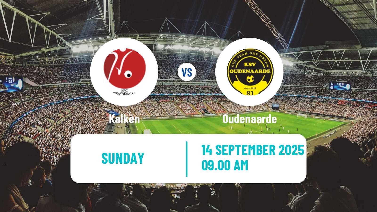 Soccer Belgian Second Amateur Division Group A Kalken - Oudenaarde