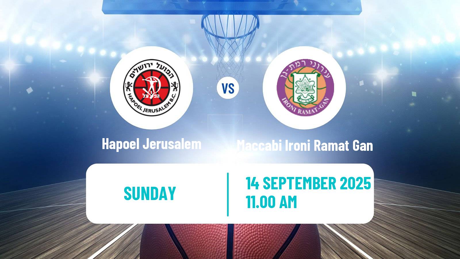Basketball Israeli League Cup Hapoel Jerusalem - Maccabi Ironi Ramat Gan