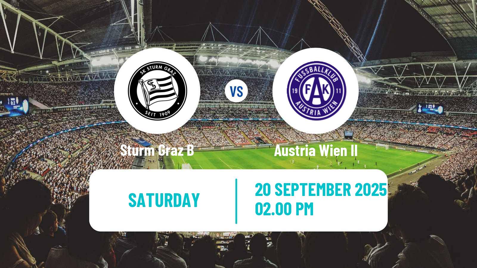 Soccer Austrian 2 Liga Sturm Graz B - Austria Wien II