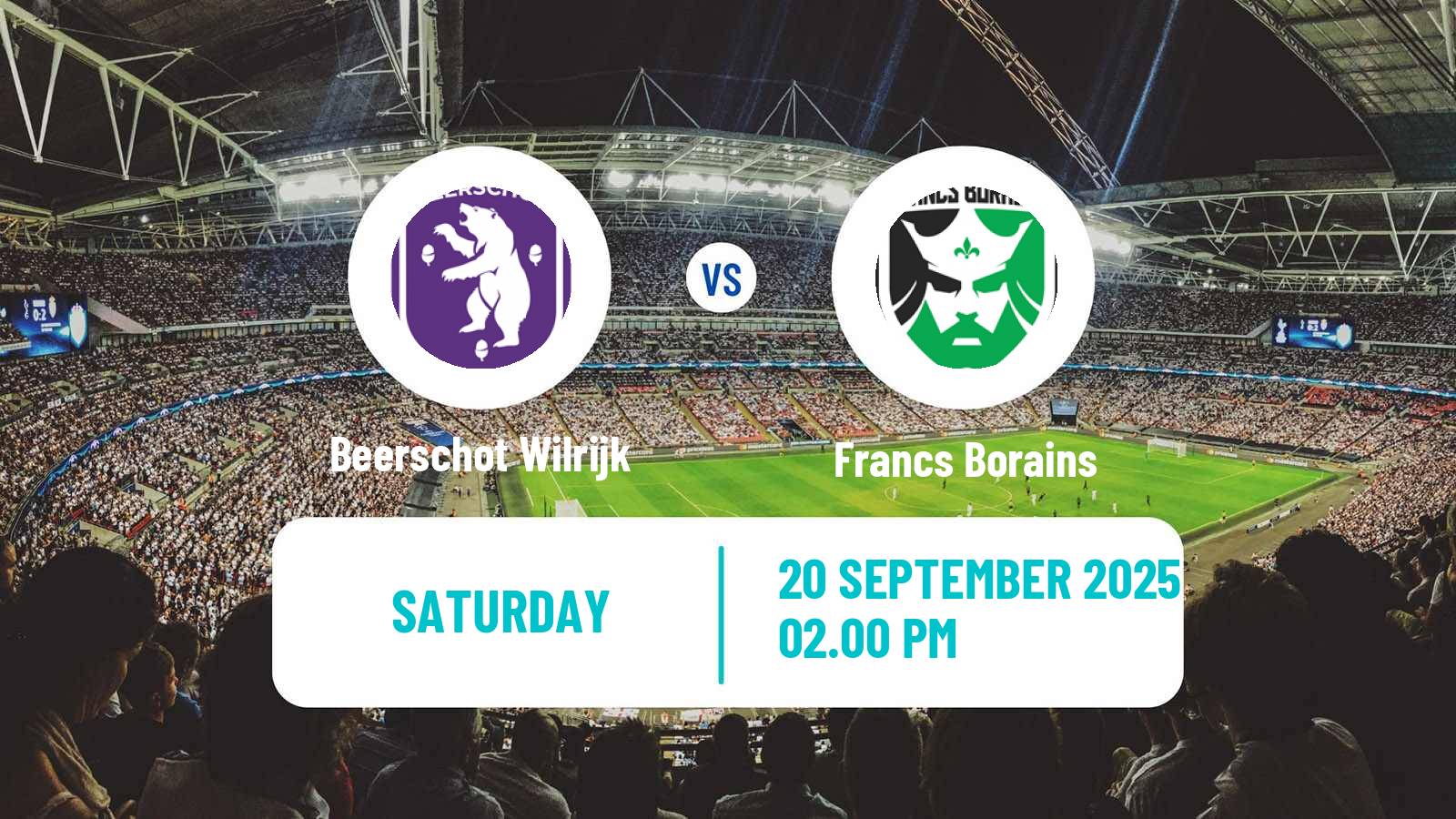 Soccer Belgian Сhallenger Pro League Beerschot Wilrijk - Francs Borains