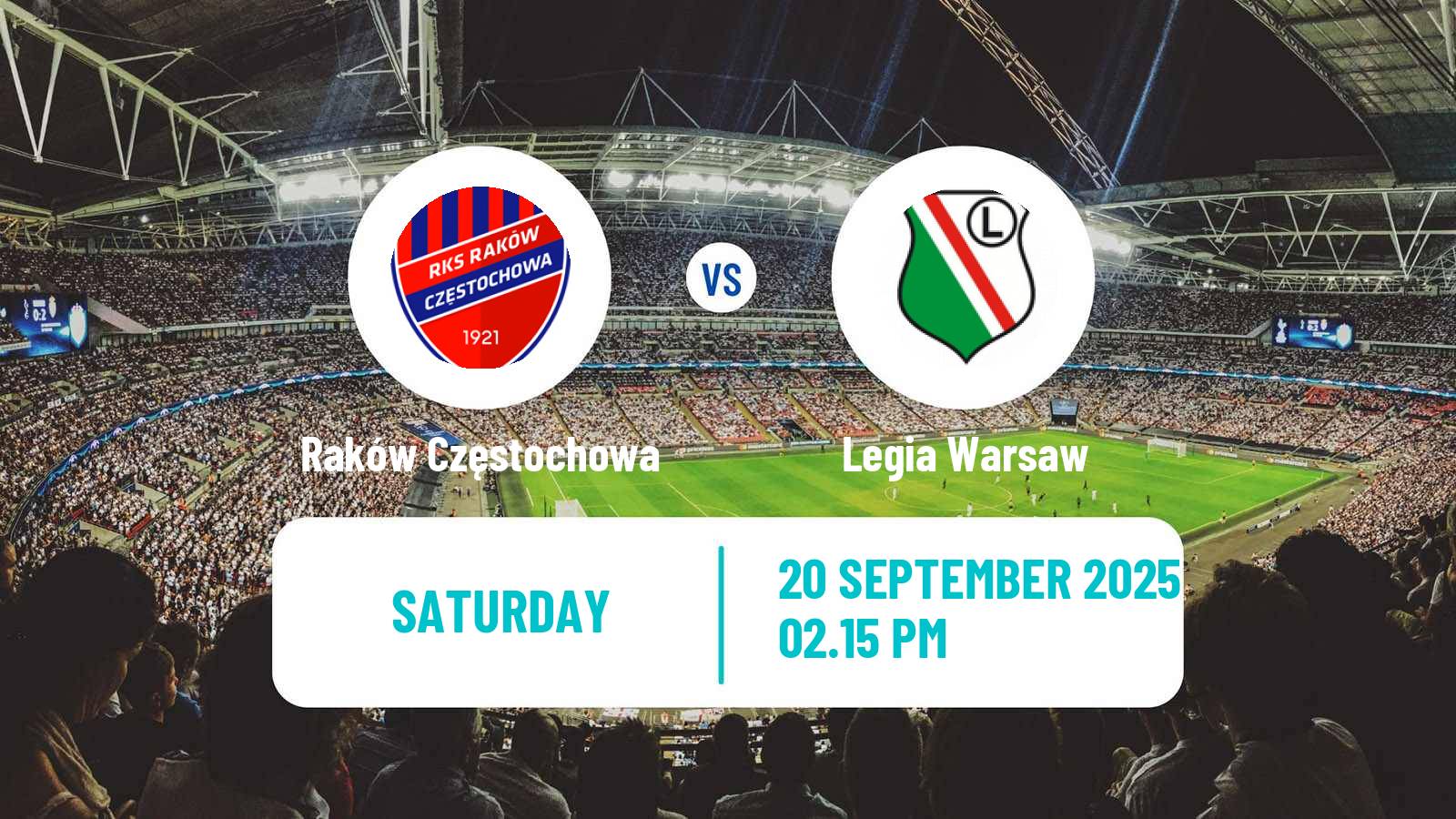 Soccer Polish Ekstraklasa Raków Częstochowa - Legia Warsaw