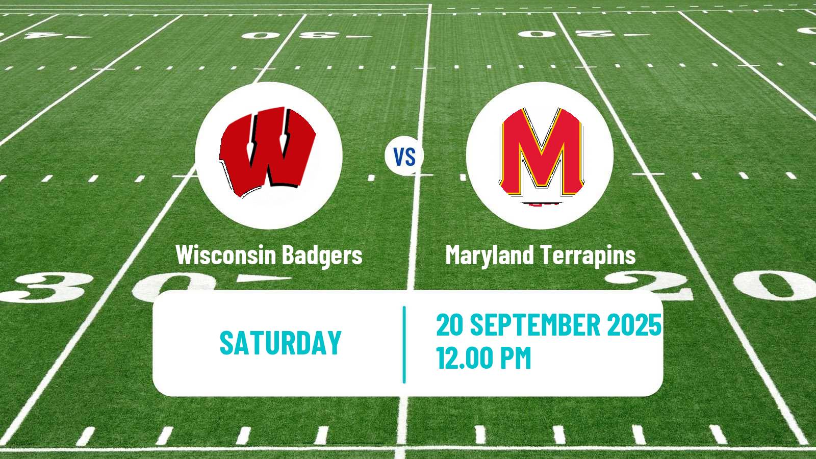 American football NCAA College Football Wisconsin Badgers - Maryland Terrapins