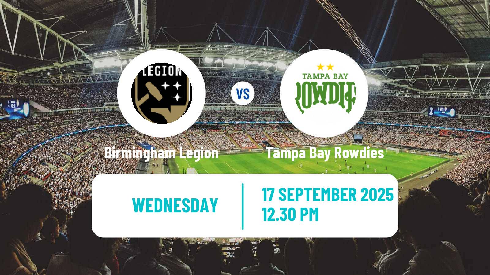 Soccer USL Championship Birmingham Legion - Tampa Bay Rowdies