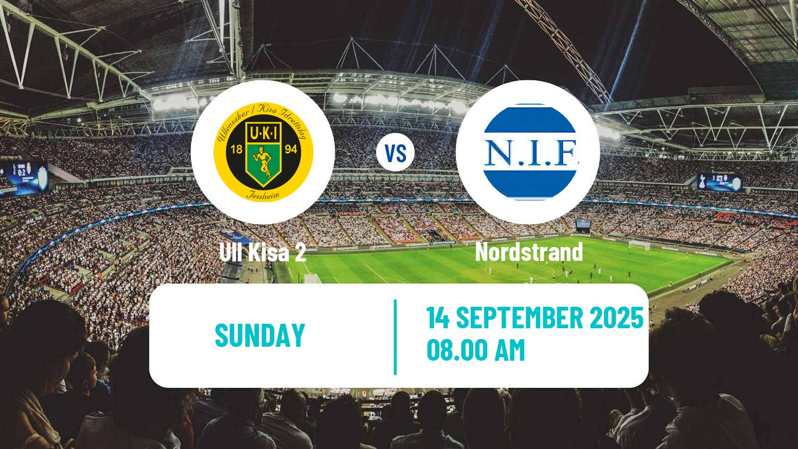 Soccer Norwegian Division 3 - Group 3 Ull Kisa 2 - Nordstrand