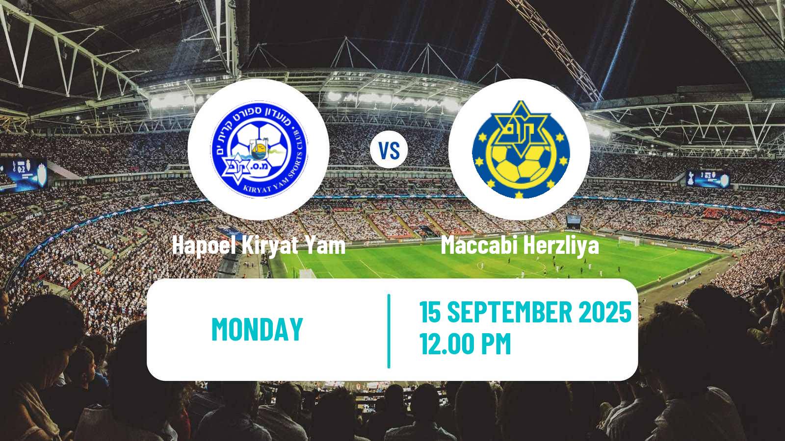 Soccer Israeli Liga Leumit Hapoel Kiryat Yam - Maccabi Herzliya