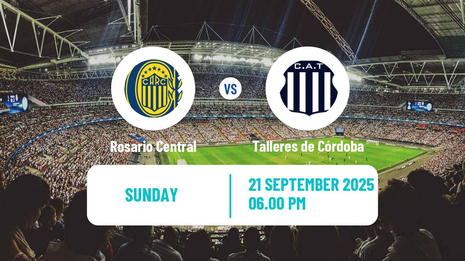 Soccer Argentinian Liga Profesional Rosario Central - Talleres de Córdoba