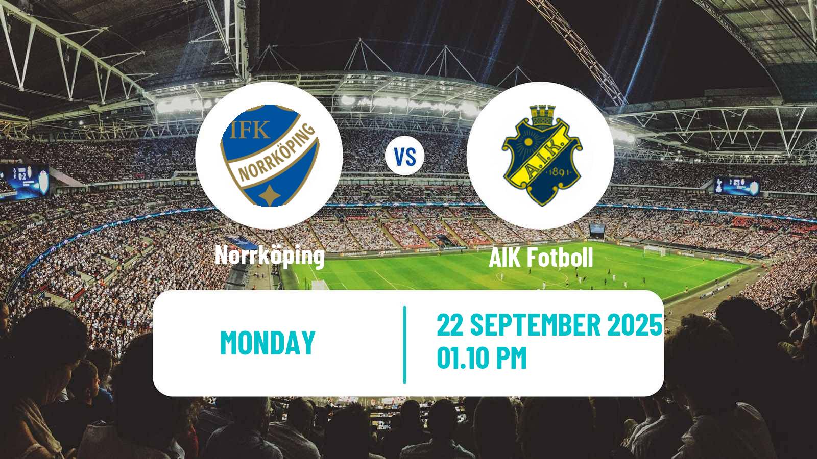 Soccer Swedish Allsvenskan Norrköping - AIK