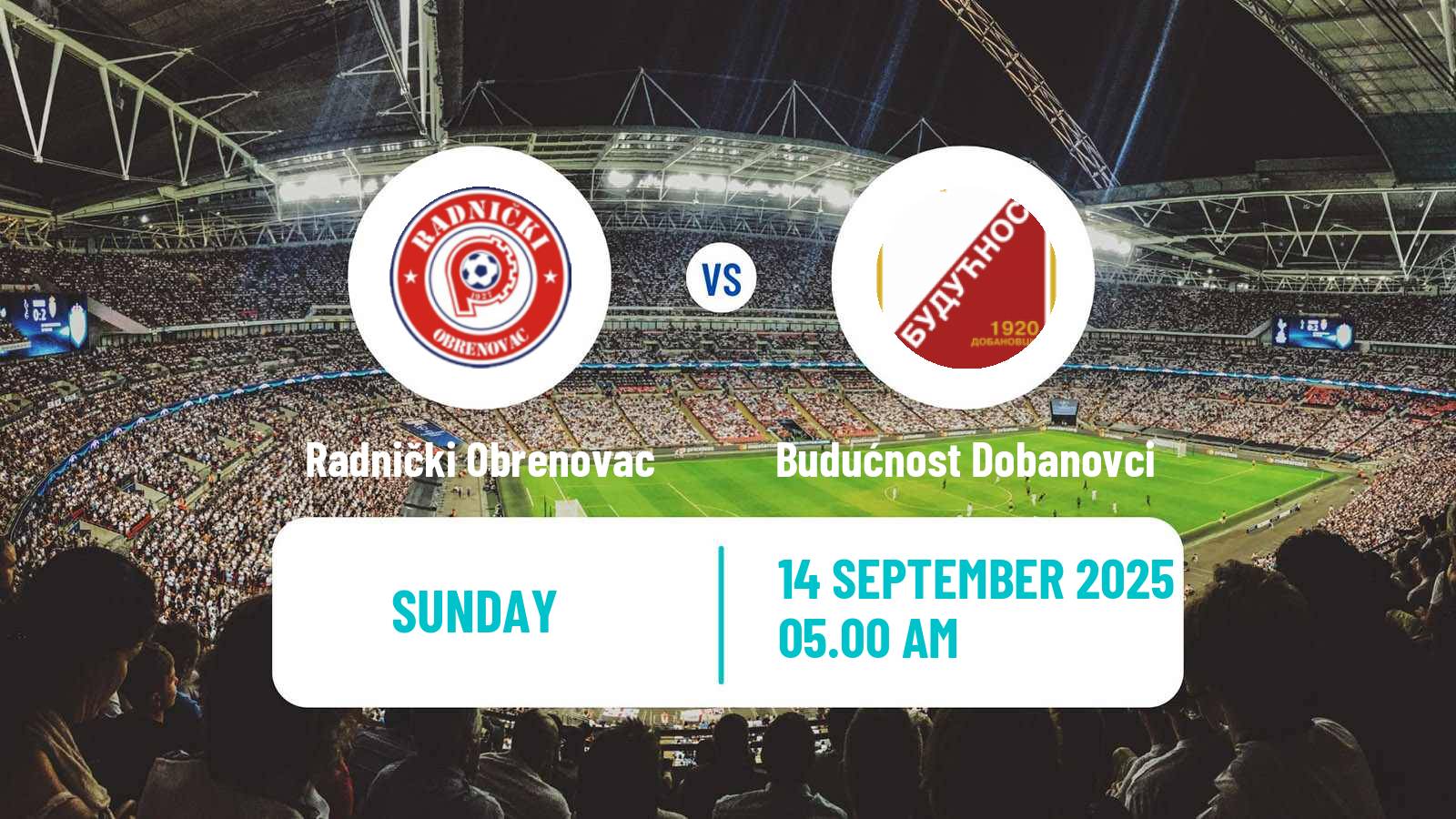 Soccer Serbian Srpska Liga - Belgrade Radnički Obrenovac - Budućnost Dobanovci
