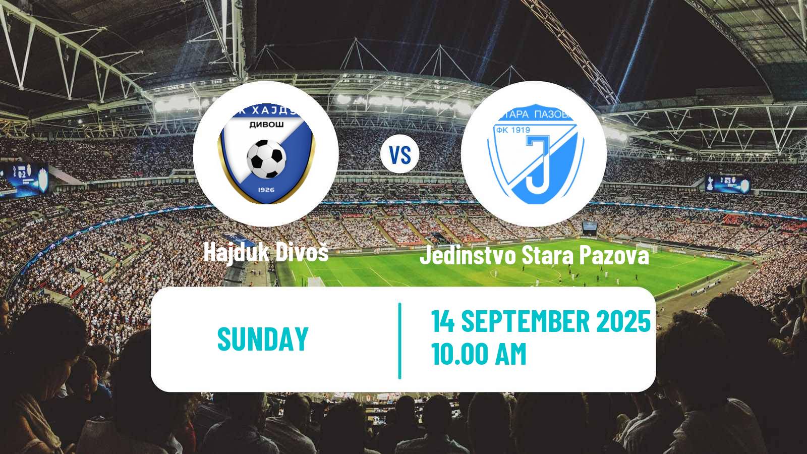 Soccer Serbian Srpska Liga - Vojvodina Hajduk Divoš - Jedinstvo Stara Pazova