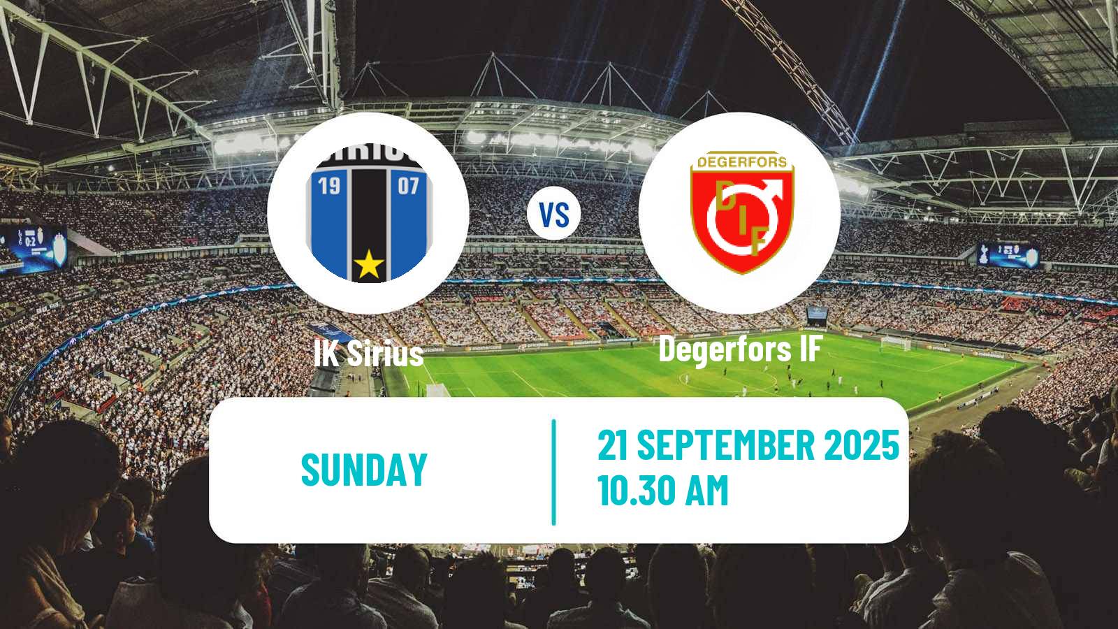 Soccer Swedish Allsvenskan Sirius - Degerfors