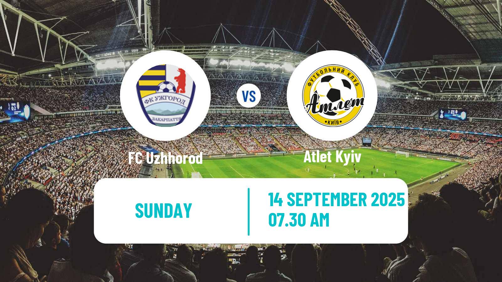 Soccer Ukrainian Druha Liga Uzhhorod - Atlet Kyiv