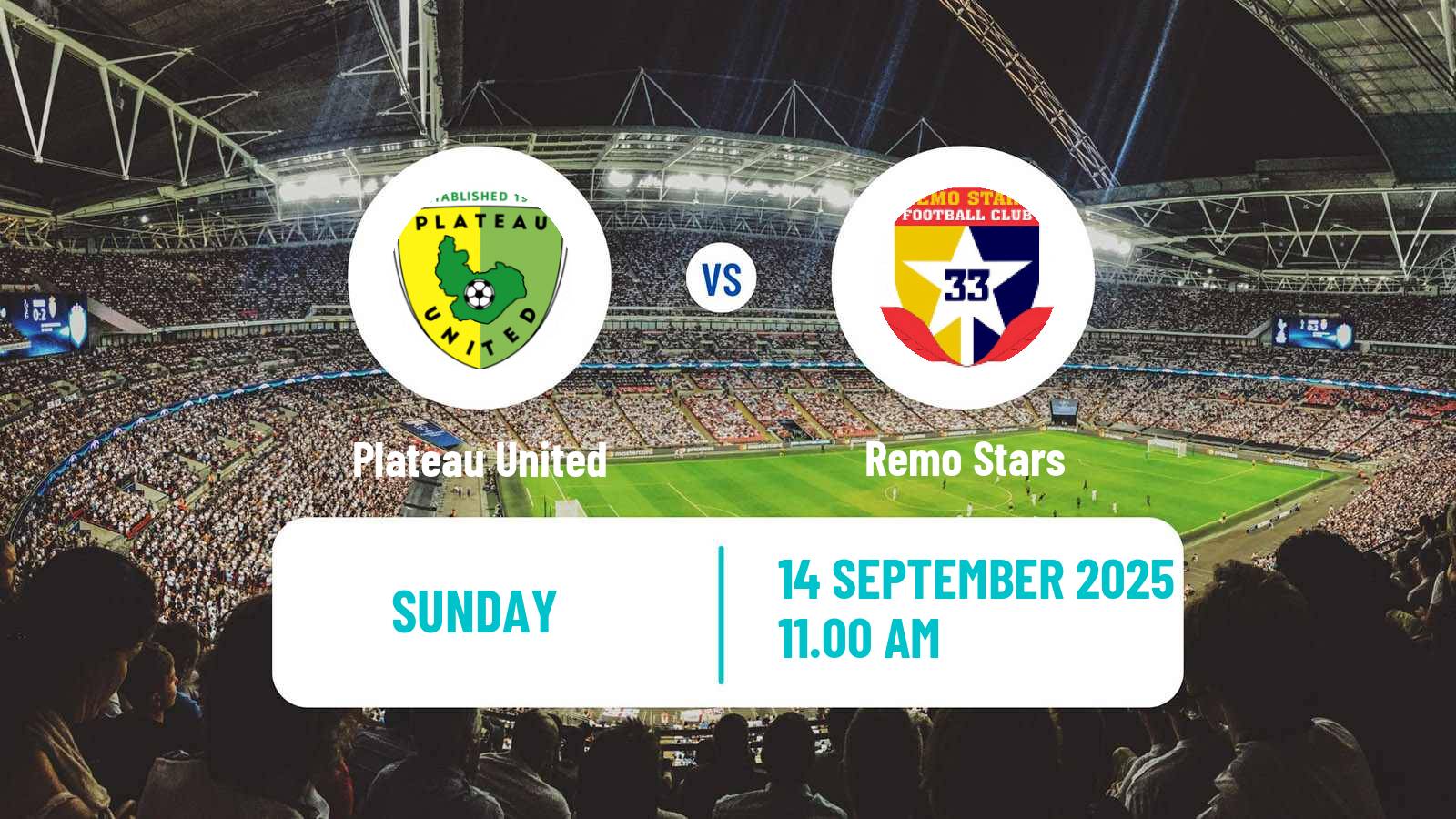 Soccer Nigerian Premier League Plateau United - Remo Stars