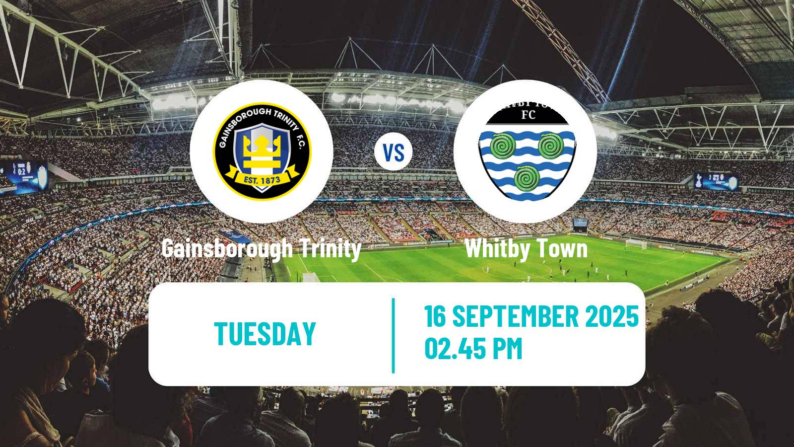 Soccer English NPL Premier Division Gainsborough Trinity - Whitby Town