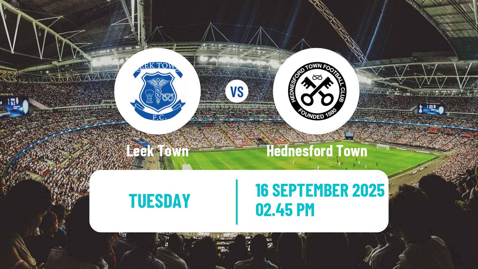 Soccer English NPL Premier Division Leek Town - Hednesford Town