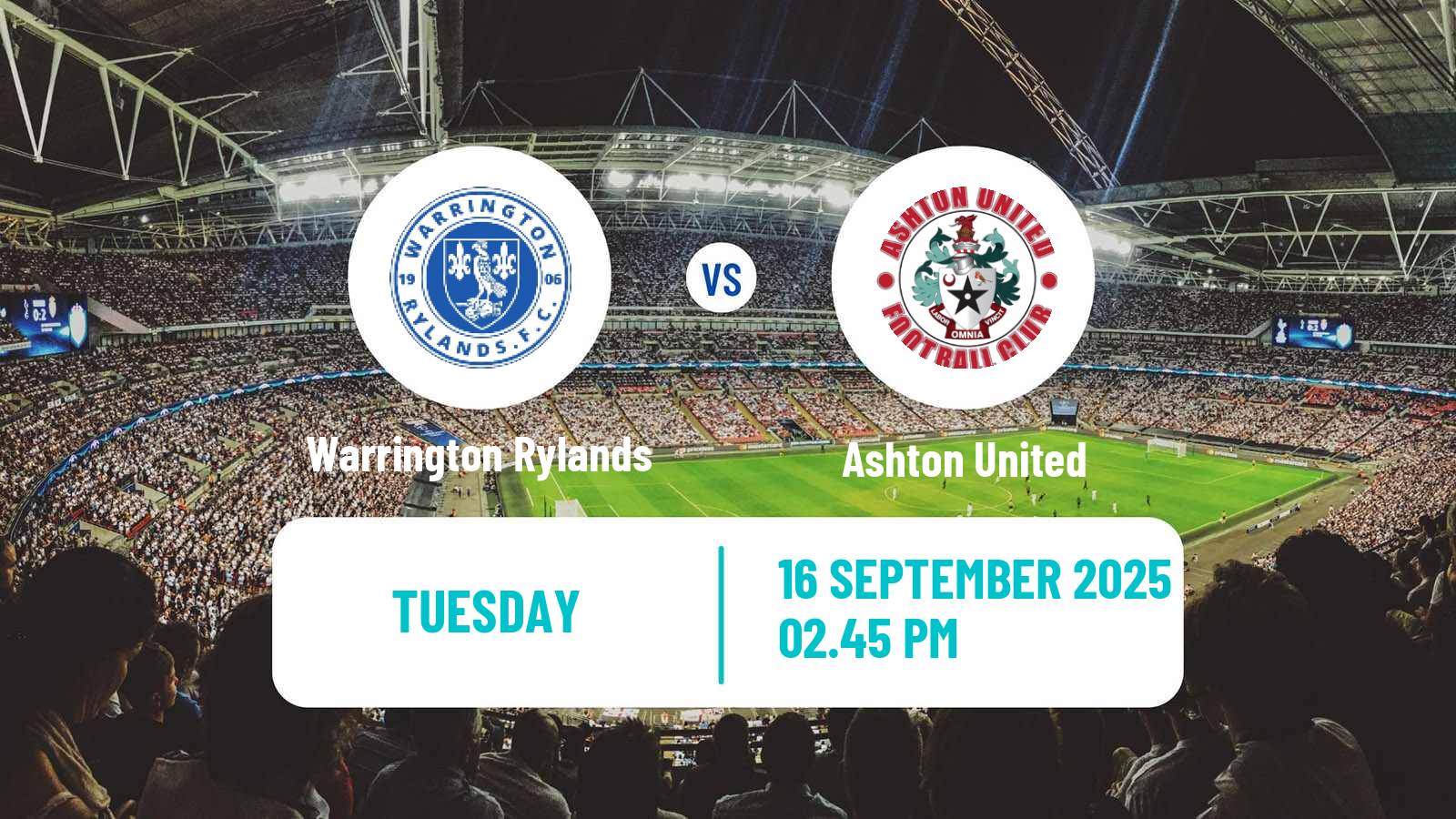 Soccer English NPL Premier Division Warrington Rylands - Ashton United