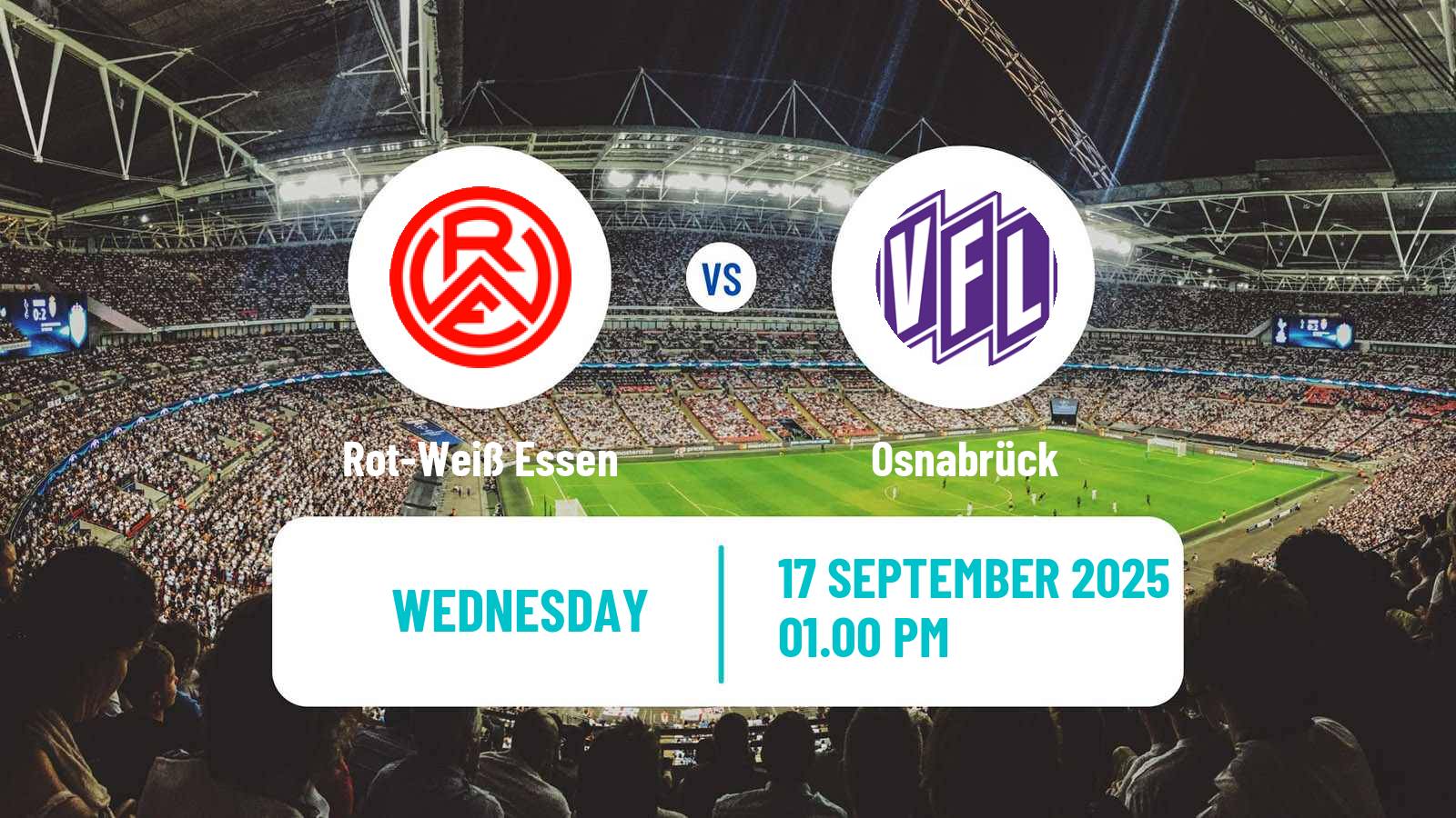 Soccer German 3 Bundesliga Rot-Weiß Essen - Osnabrück