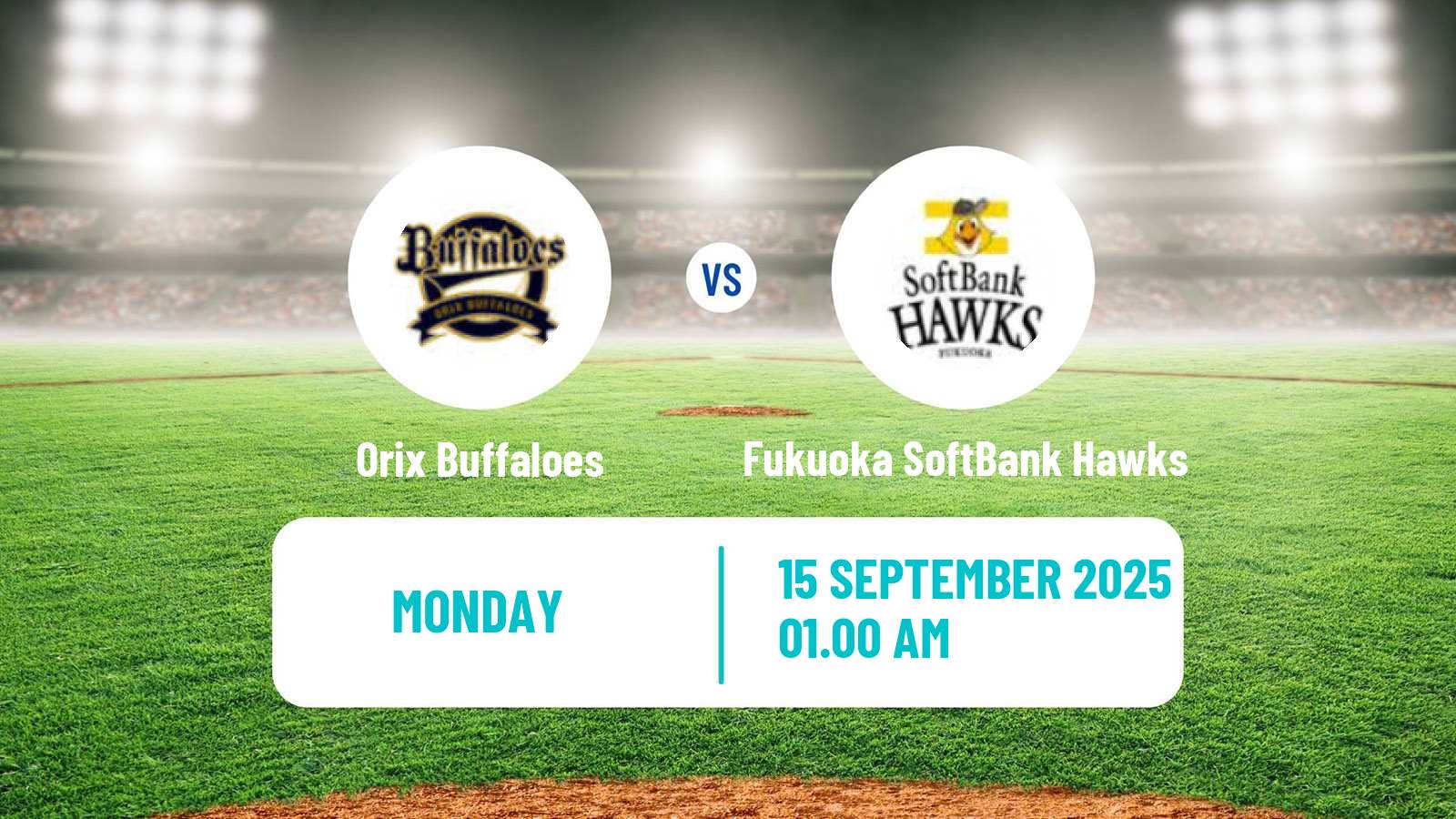 Baseball NPB Orix Buffaloes - Fukuoka SoftBank Hawks