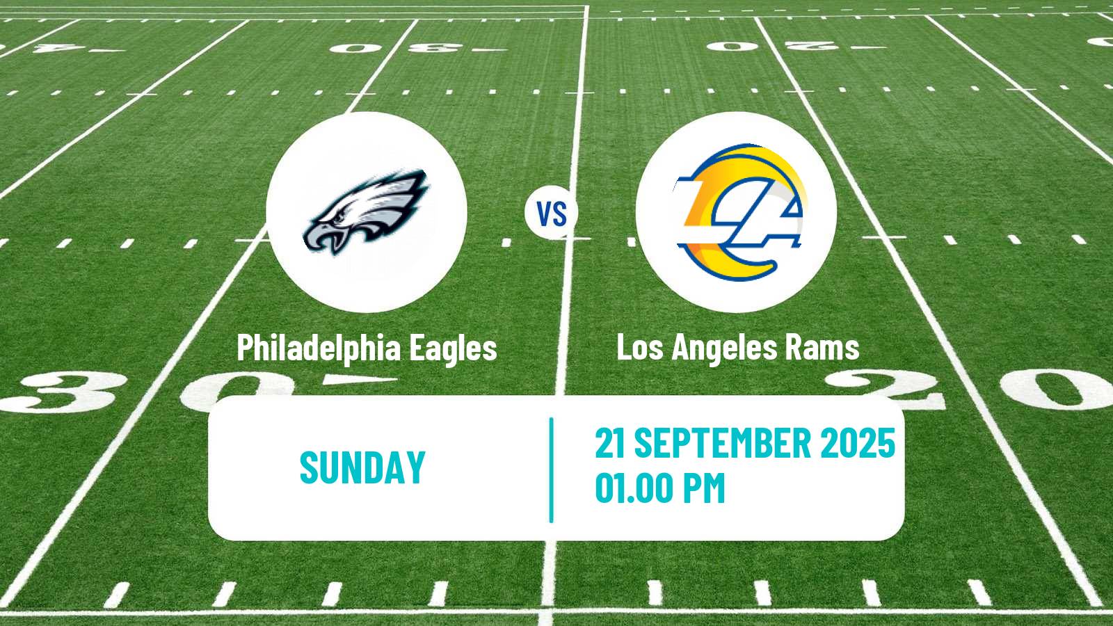 American football NFL Philadelphia Eagles - Los Angeles Rams