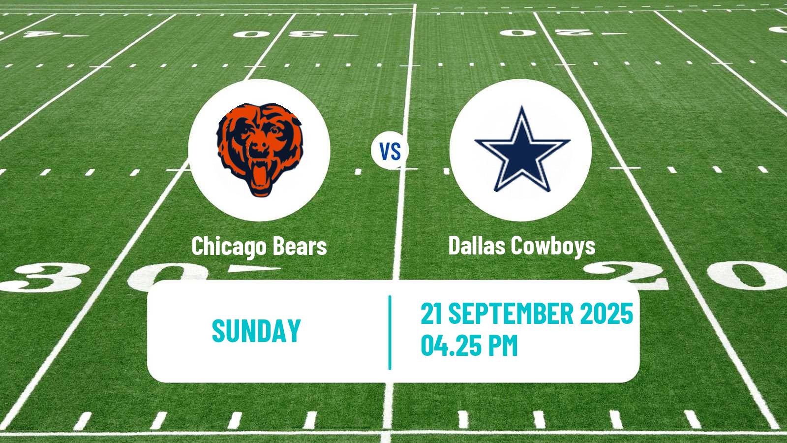 American football NFL Chicago Bears - Dallas Cowboys