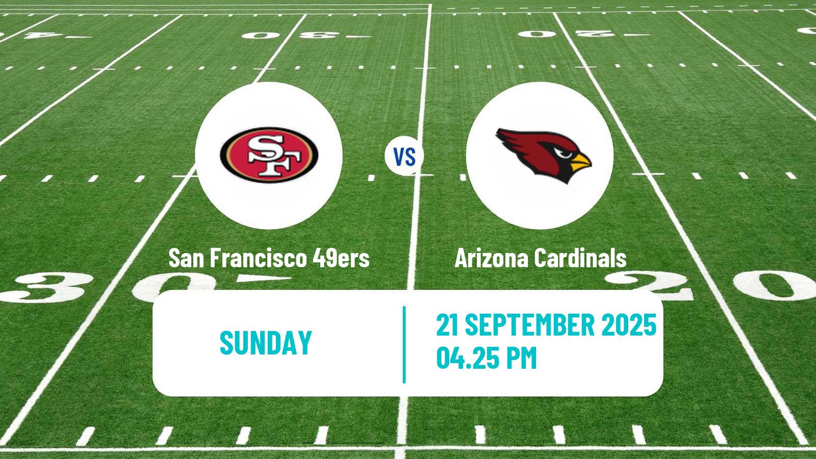 American football NFL San Francisco 49ers - Arizona Cardinals