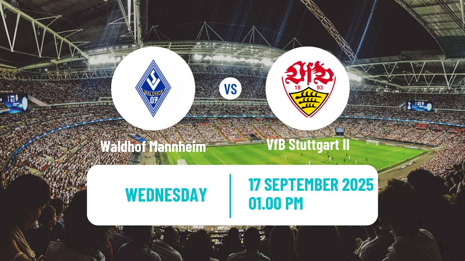 Soccer German 3 Bundesliga Waldhof Mannheim - VfB Stuttgart II