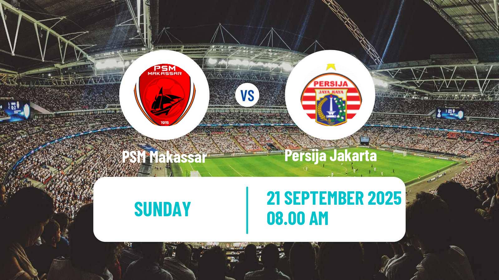 Soccer Indonesian Liga 1 PSM Makassar - Persija Jakarta