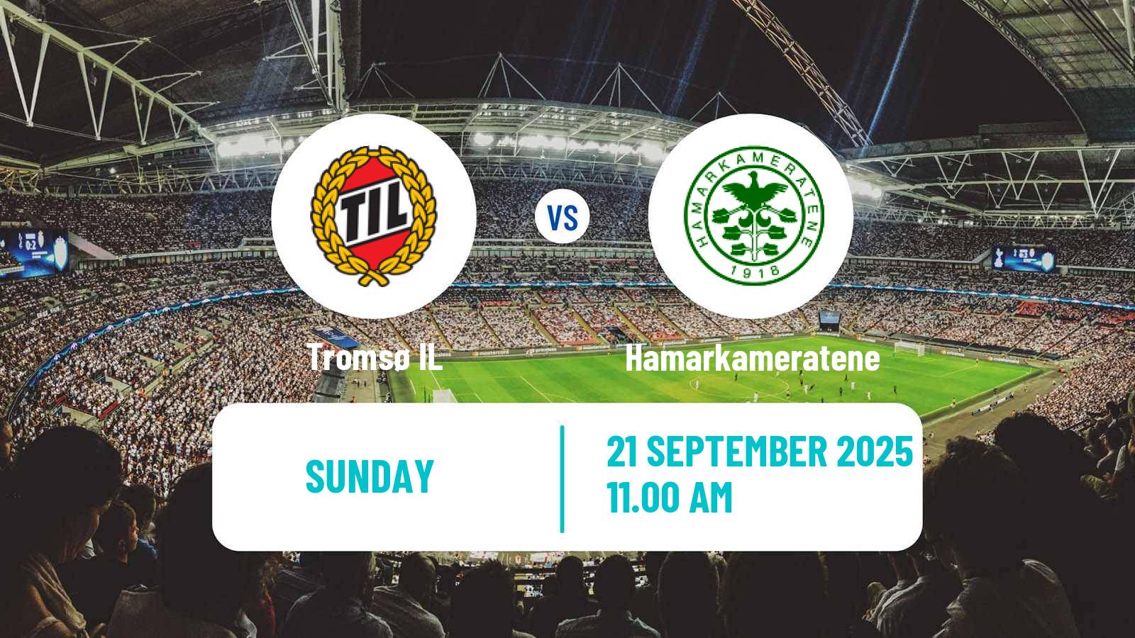 Soccer Norwegian Eliteserien Tromsø - Hamarkameratene