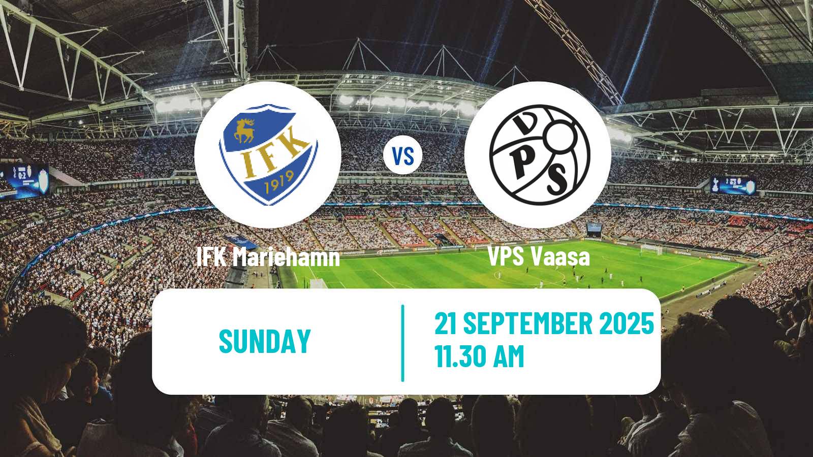 Soccer Finnish Veikkausliiga IFK Mariehamn - VPS Vaasa