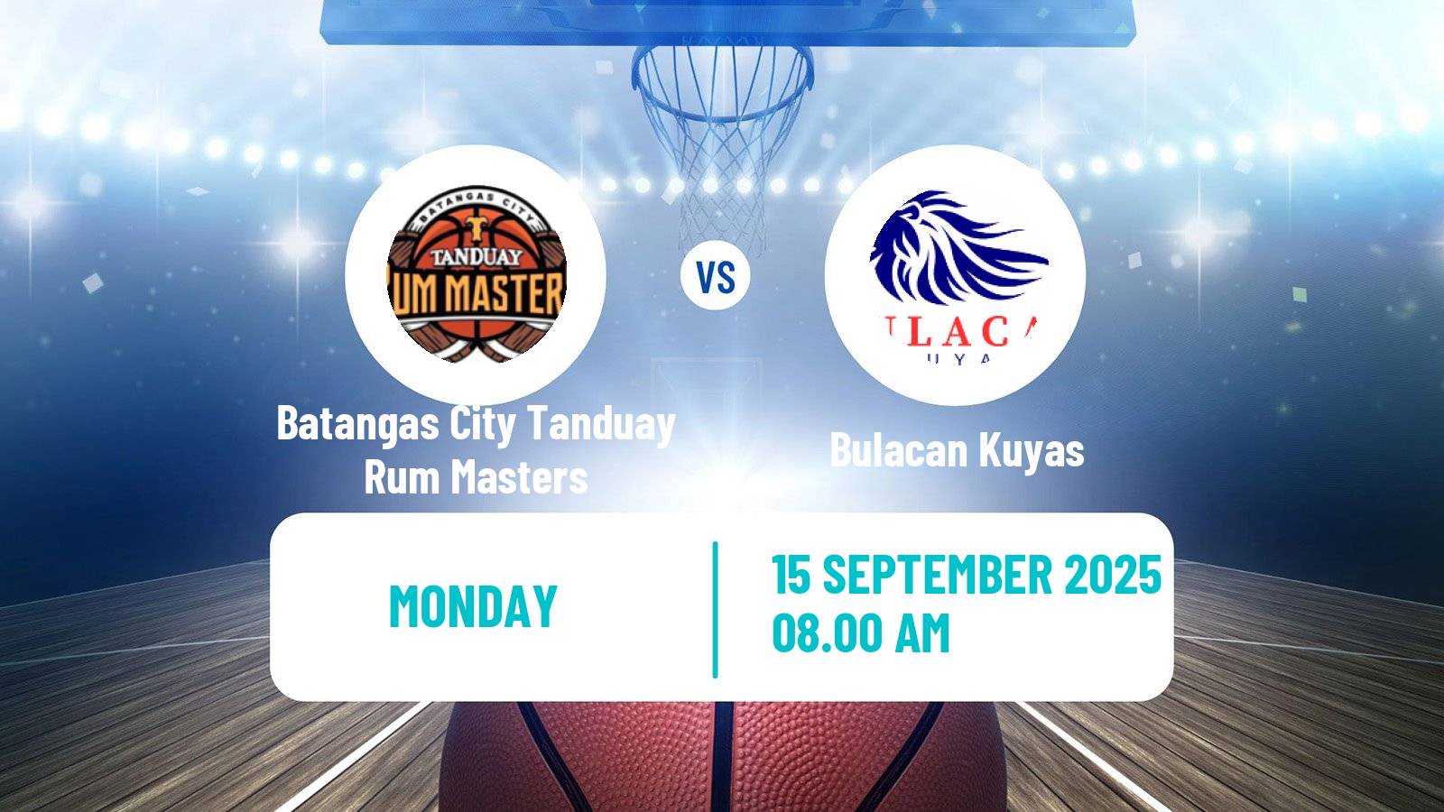 Basketball Philippines MBPL  Batangas City Tanduay Rum Masters - Bulacan Kuyas