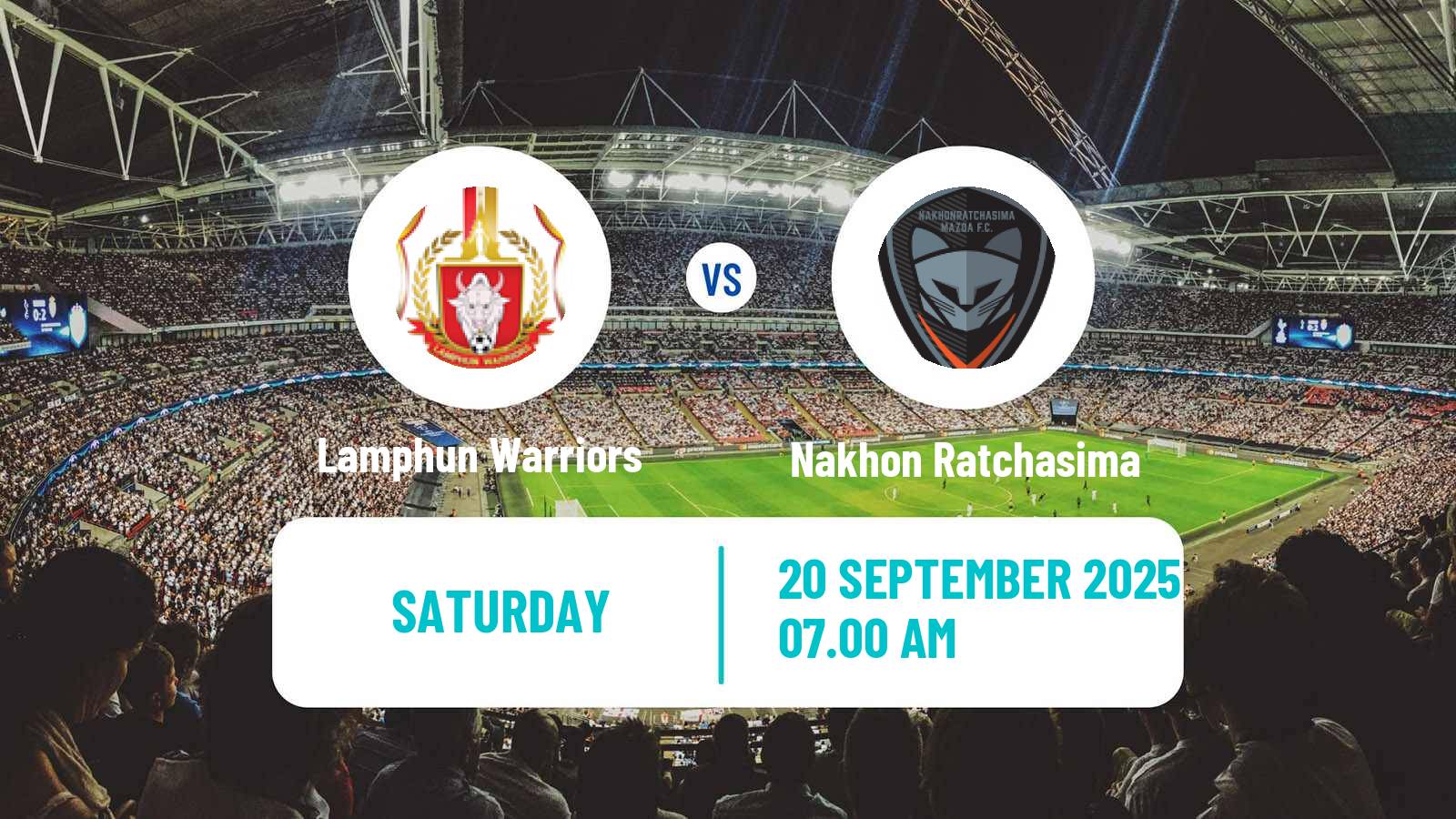 Soccer Thai League 1 Lamphun Warriors - Nakhon Ratchasima