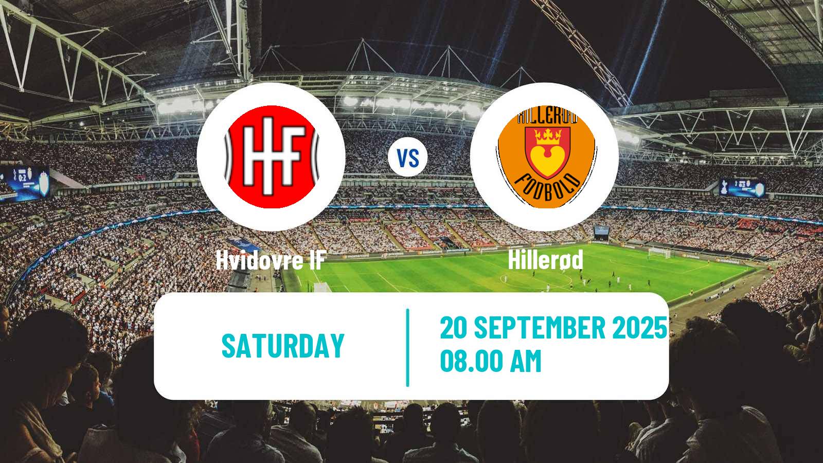 Soccer Danish 1 Division Hvidovre - Hillerød