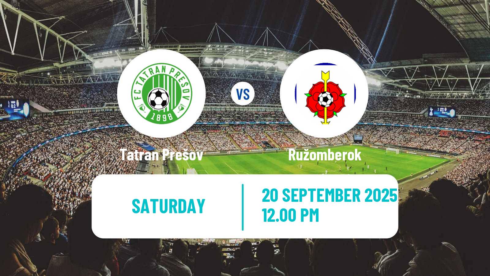 Soccer Slovak Superliga Tatran Prešov - Ružomberok