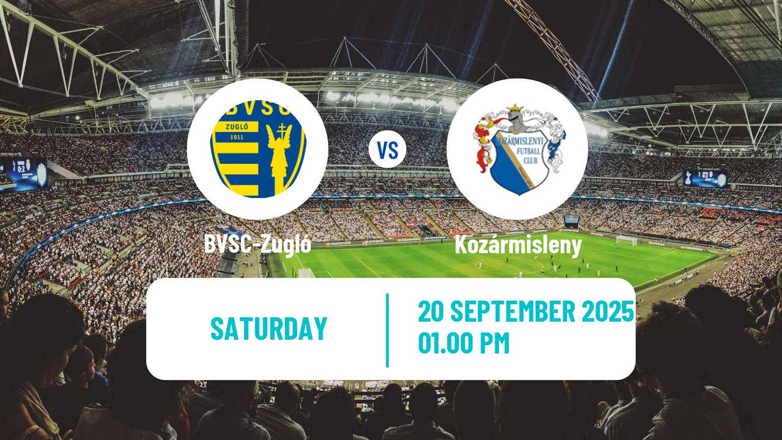 Soccer Hungarian NB II BVSC-Zugló - Kozármisleny