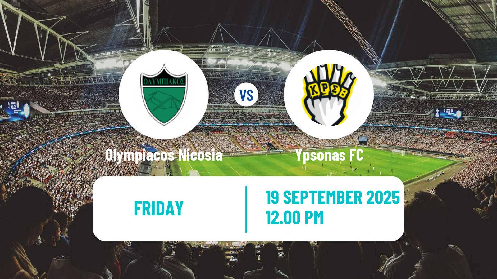 Soccer Cypriot First Division Olympiacos Nicosia - Krasava Ypsonas