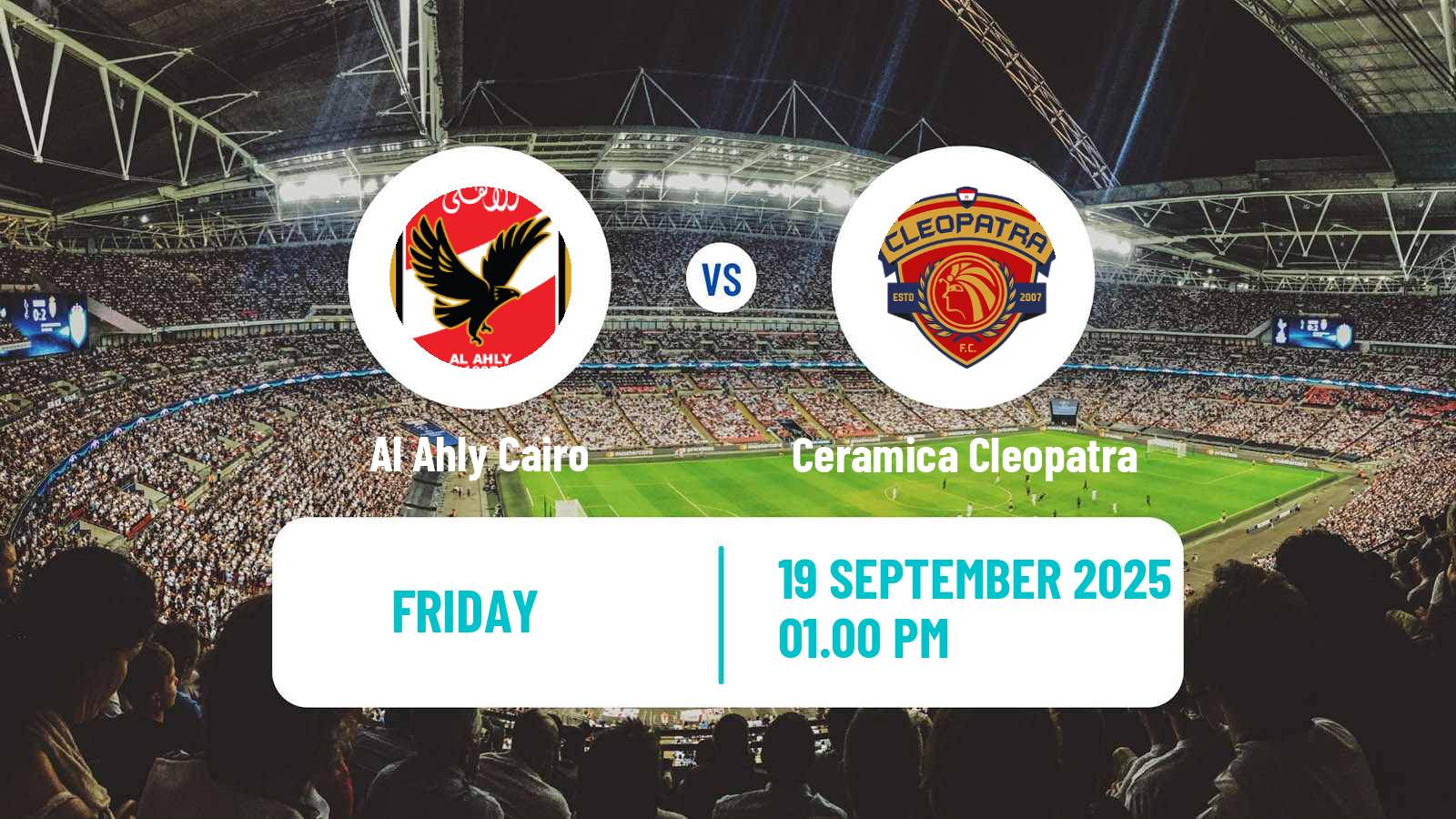 Soccer Egyptian Premier League Al Ahly Cairo - Ceramica Cleopatra