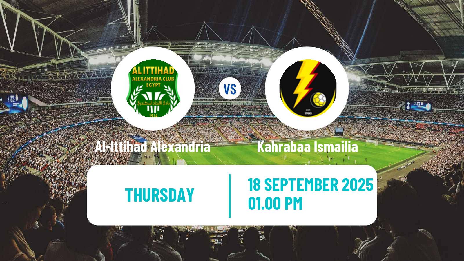 Soccer Egyptian Premier League Al-Ittihad Alexandria - Kahrabaa Ismailia