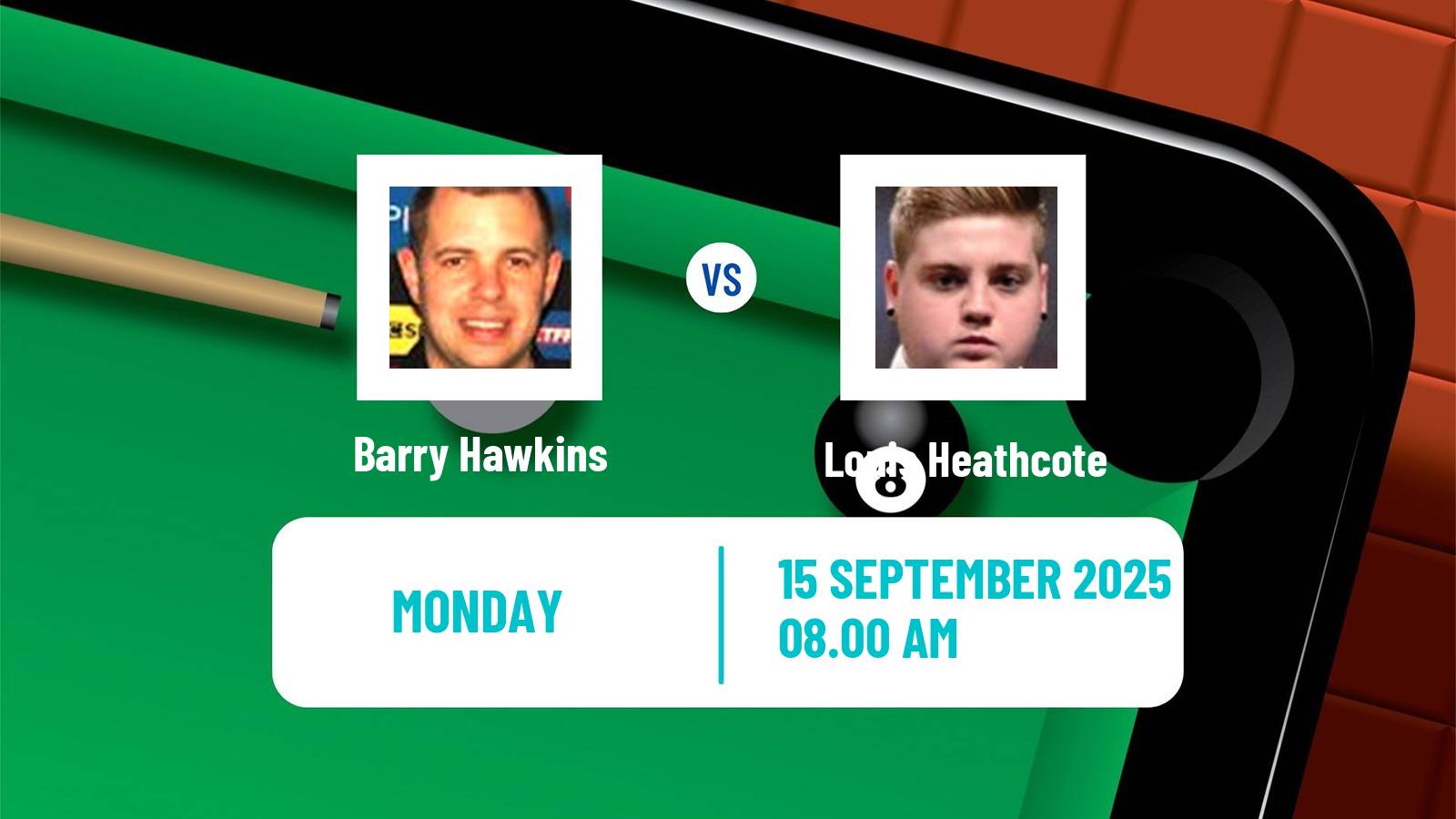 Snooker English Open Barry Hawkins - Louis Heathcote