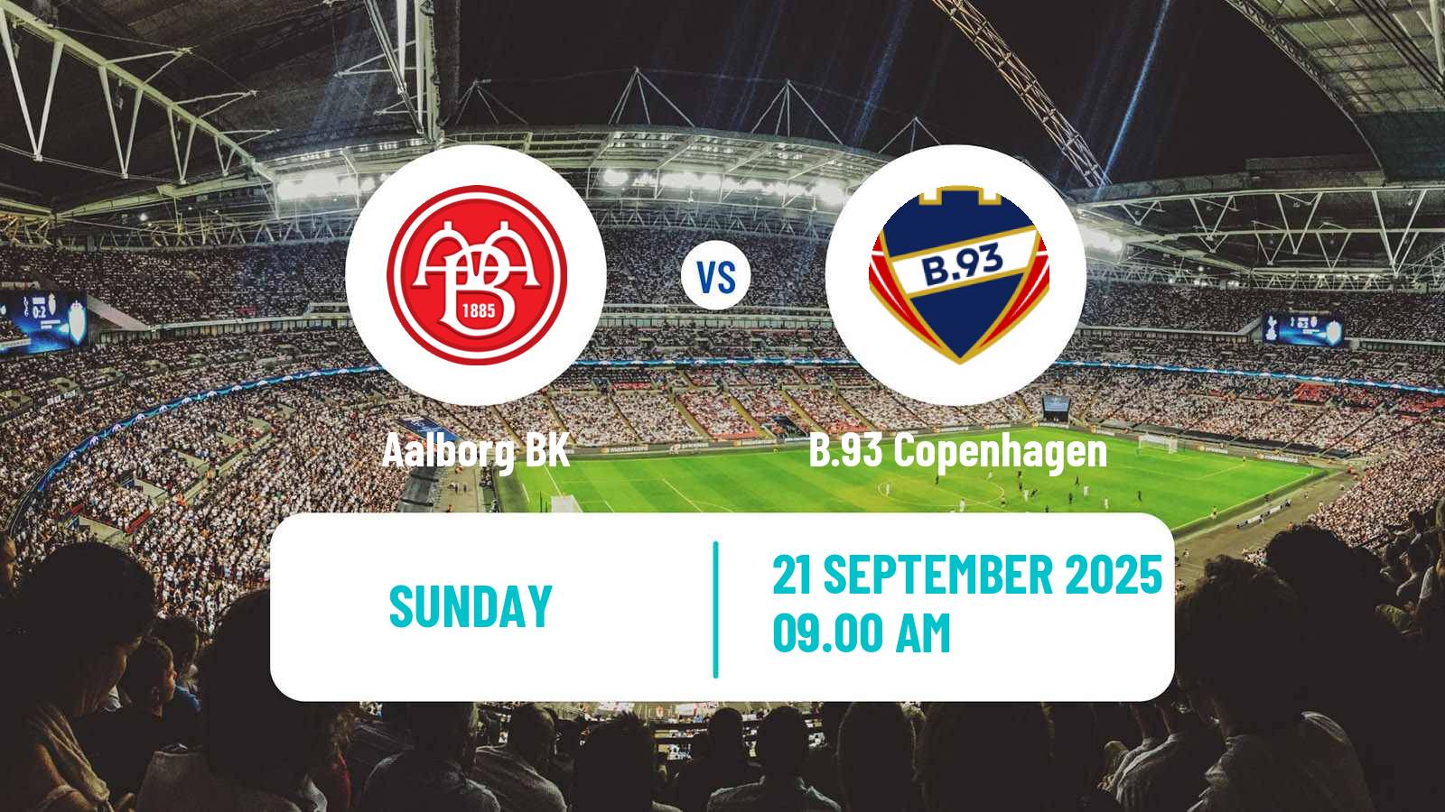 Soccer Danish 1 Division Aalborg BK - B.93 Copenhagen