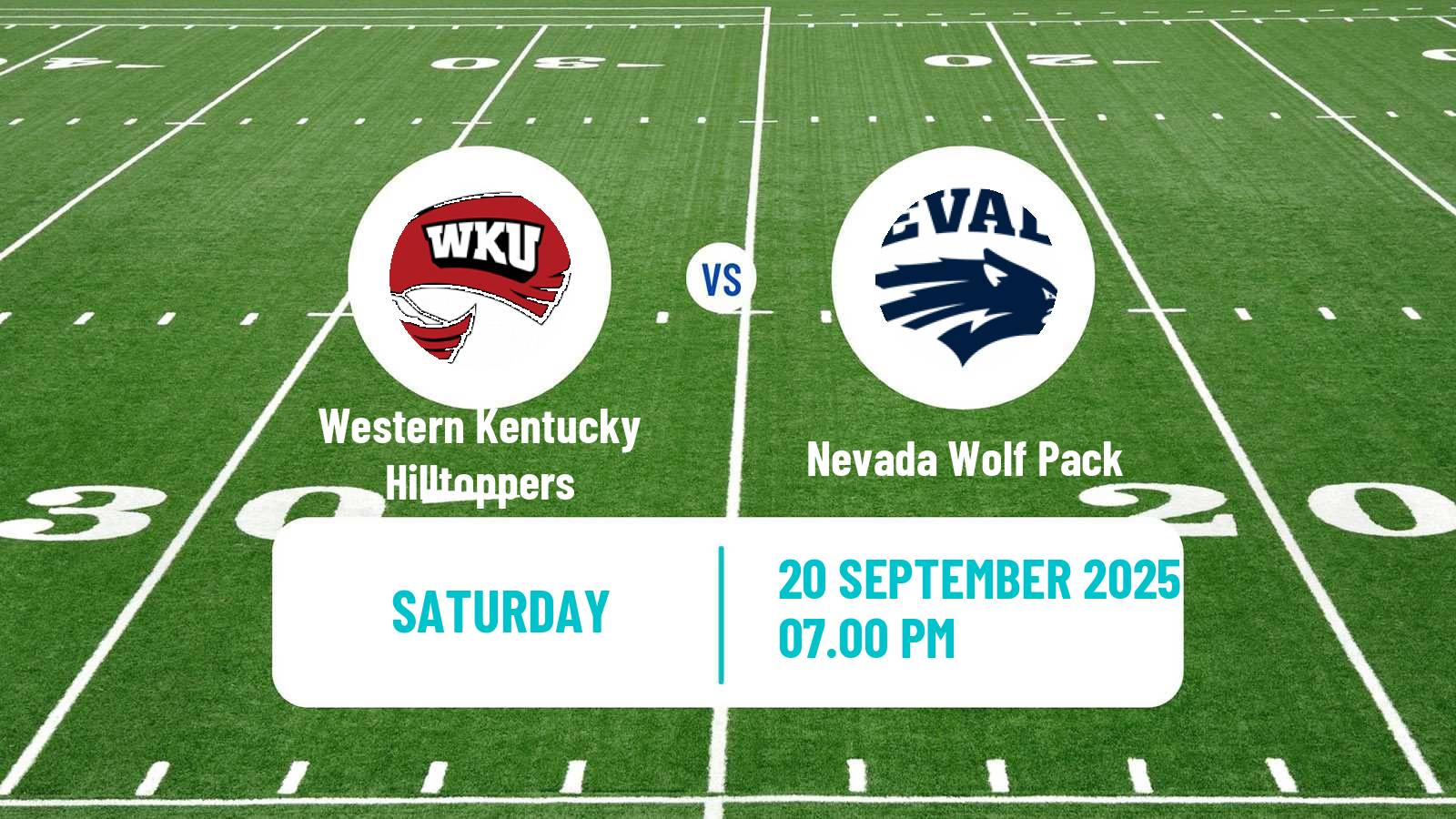 American football NCAA College Football Western Kentucky Hilltoppers - Nevada Wolf Pack