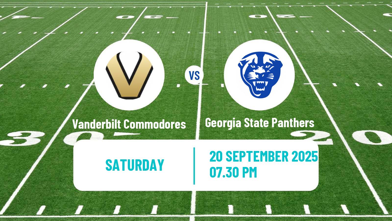 American football NCAA College Football Vanderbilt Commodores - Georgia State Panthers