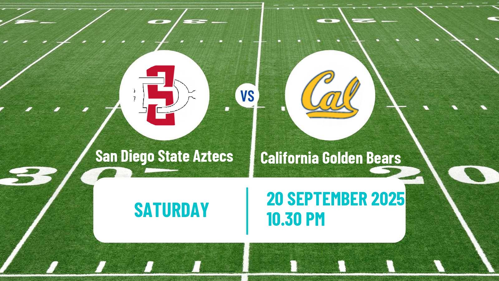 American football NCAA College Football San Diego State Aztecs - California Golden Bears
