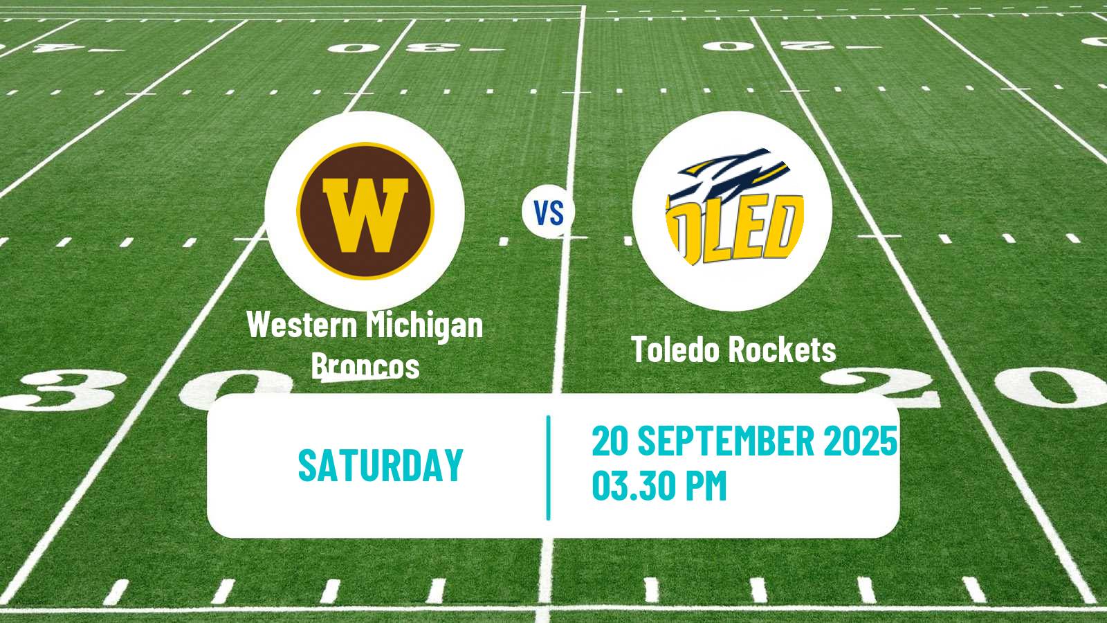 American football NCAA College Football Western Michigan Broncos - Toledo Rockets