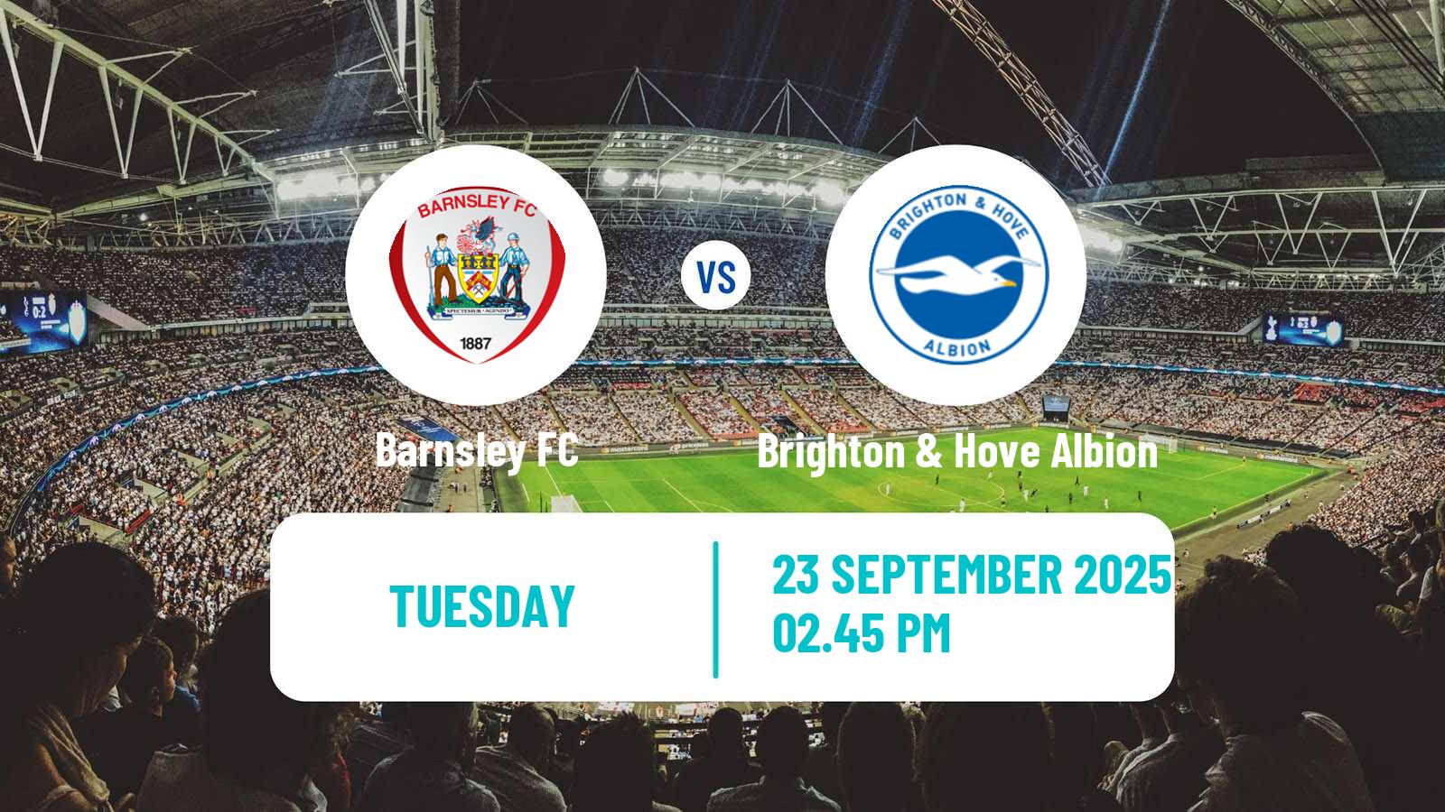 Soccer English League Cup Barnsley - Brighton & Hove Albion