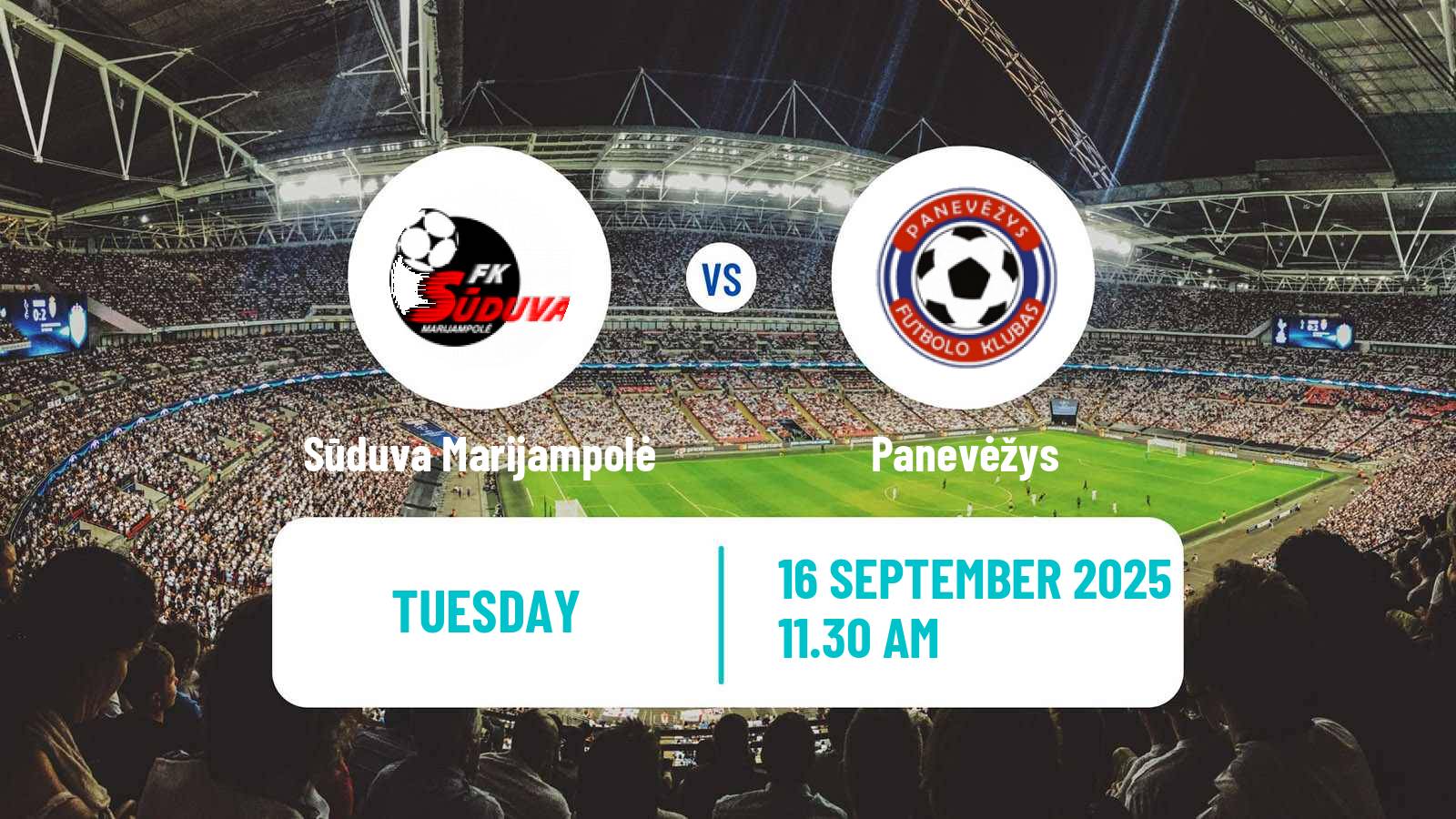 Soccer Lithuanian Cup Sūduva Marijampolė - Panevėžys