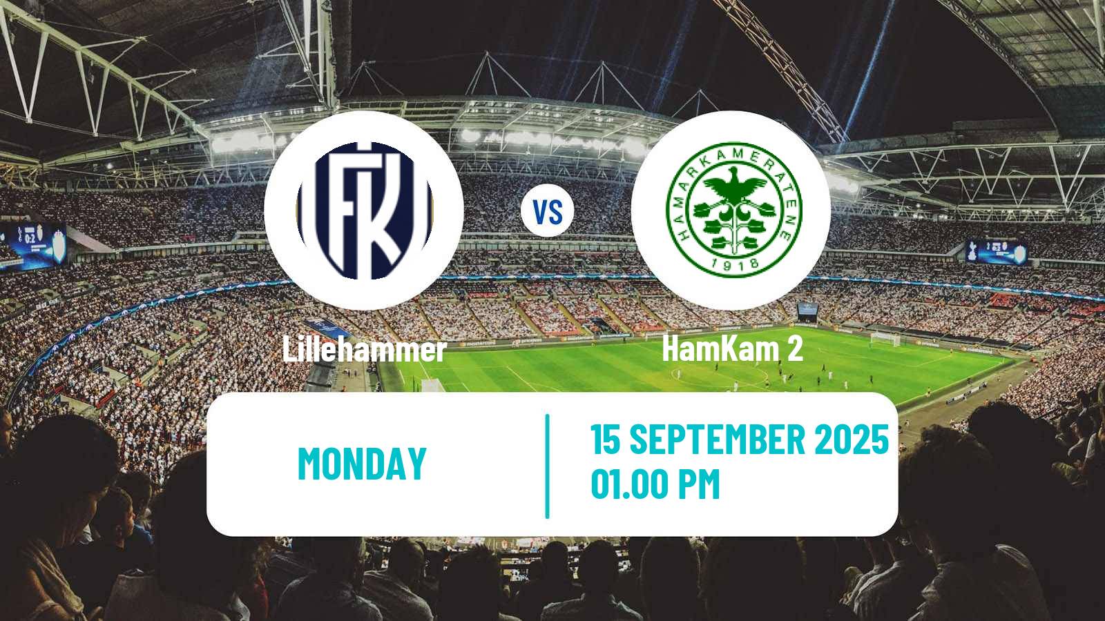 Soccer Norwegian Division 3 - Group 3 Lillehammer - HamKam 2